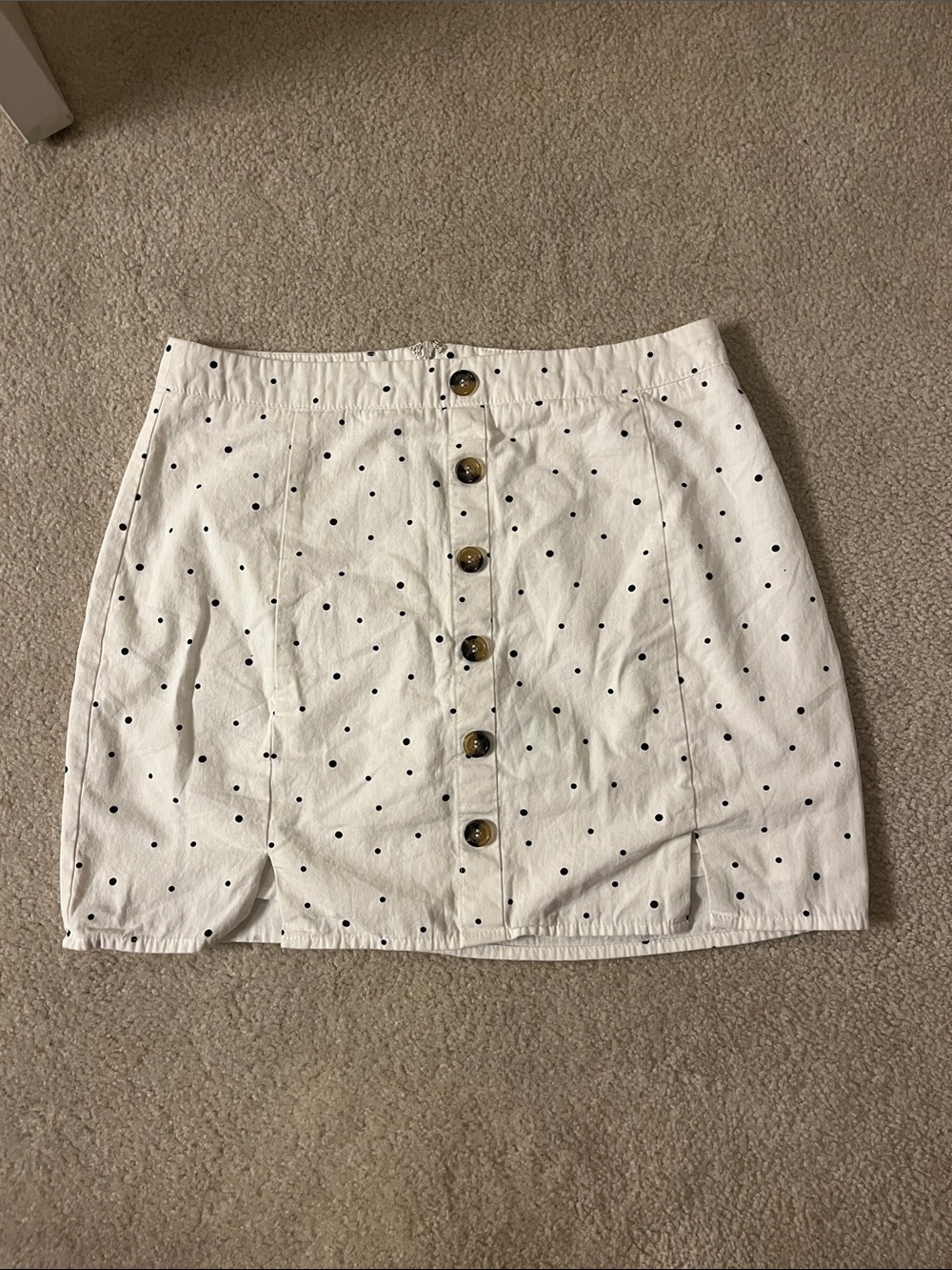 Polka Dot White & Black Skirt